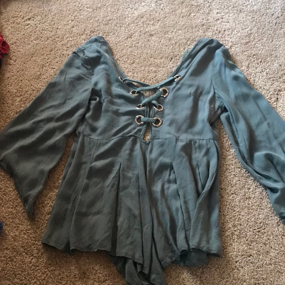 LF Lace up romper